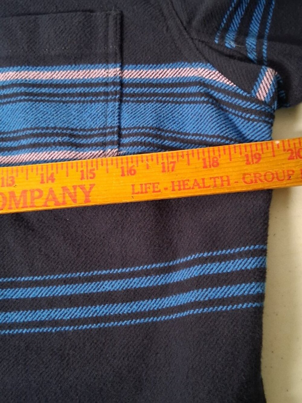 Duluth Trading Co Flannel Shirt Women XS Heritage Weight Stripe Blue Shacket New - Picture 4 of 13